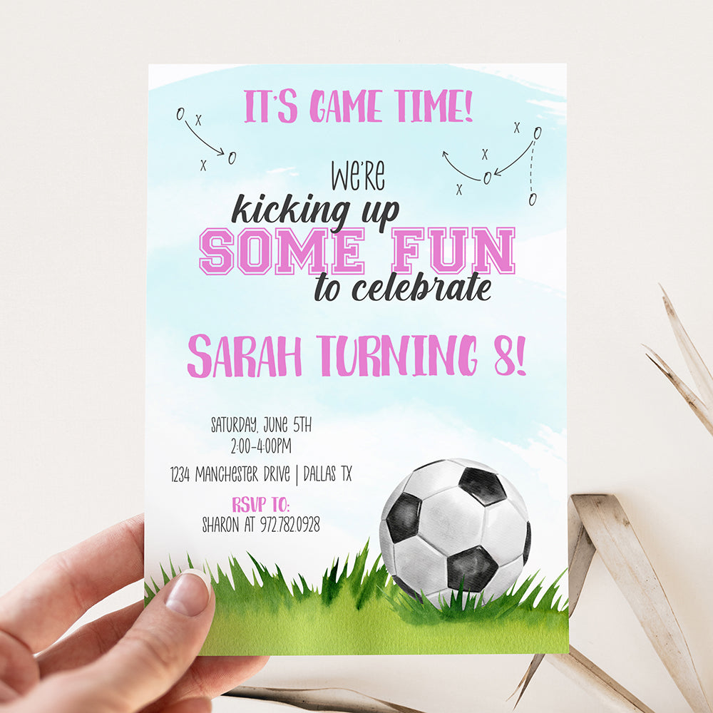 Football Theme Birthday Party Invitation / Customized Dallas 