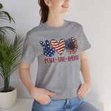 Peace Love America - Unisex Jersey Short Sleeve Tee