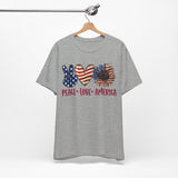 Peace Love America - Unisex Jersey Short Sleeve Tee