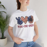 Peace Love America - Unisex Jersey Short Sleeve Tee