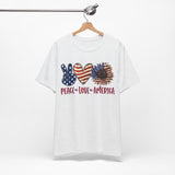 Peace Love America - Unisex Jersey Short Sleeve Tee