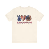 Peace Love America - Unisex Jersey Short Sleeve Tee