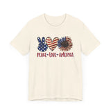 Peace Love America - Unisex Jersey Short Sleeve Tee