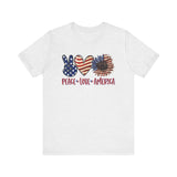 Peace Love America - Unisex Jersey Short Sleeve Tee